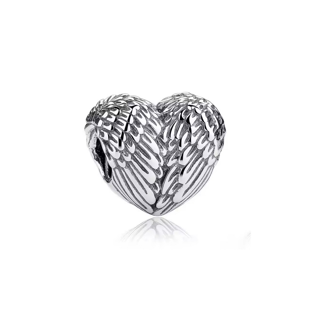 Angel Wings Heart Charm